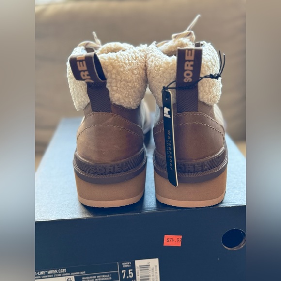 Sorel Women's Lace Up Boots - Brown and Cream - Picture 4 of 12